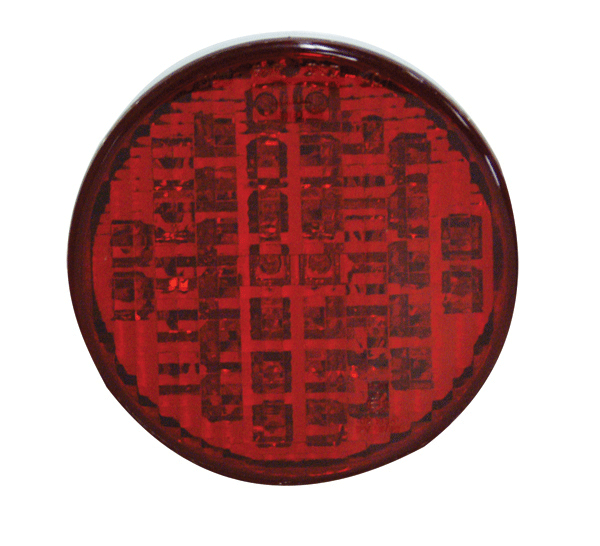 Multi Volt 4 Inch Round Stop Tail LED Light (Red)