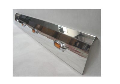 Stainless Steel Tank Skirt Round 1500MM 5 LED Amber Single To Suit Kenworth/Freightliner/Iveco