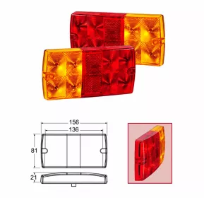 12V Led Slimline Trailer Lamp Pack