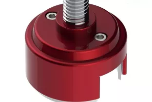 1/2"-13 Thread-On Shift Knob Mounting Adapter For Eaton Fuller Style 13/15/18 Shifter - Candy Red (Bulk)