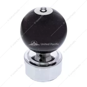 Number 8 Pool Ball Gearshift Knob With Glitter For 13/15/18 Speed Eaton Style Shifters