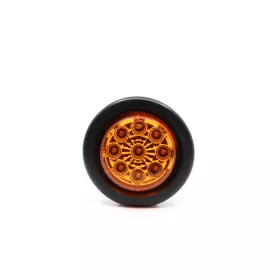 2-inch LED Amber Marker lamp Round, inc plug and rubber grommet
