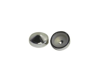 Screw Covers Snap On Pointed 14mm Chrome 10 pack