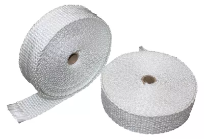 4 inch WHITE FIBRE GLASS HEAT TAPE - 30m