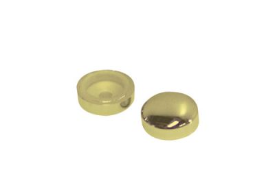 Screw Covers Snap On Dome 14mm Gold 10 pack