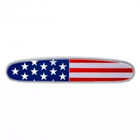 Chrome Die Cast Usa Flag Emblem For Freightliner