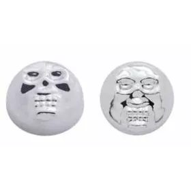Chrome Plastic Skull Snap-On Cap For #10 (14Mm) And #12 (16Mm) Screws (10-Pack)
