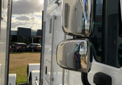 Stainless Steel Mirror Covers To Suit  DAF and Kenworth K200