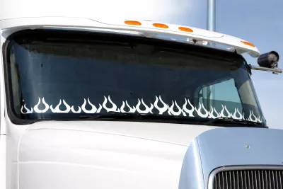 Decal Flames 1250mm Black and White