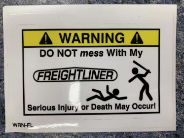 Decal Warning ( Freightliner )