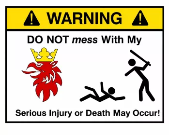 Decal Warning Scania