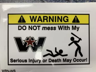 Decal Warning ( Western Star )
