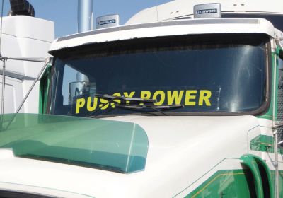 Decal Black/Yellow Pussy Power