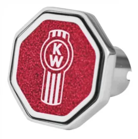 Kenworth Logo Octagon Knob Metallic Red 481