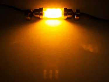 LED Globe 12 Volt Festoon Amber