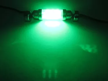 LED Globe 12 Volt Festoon Green