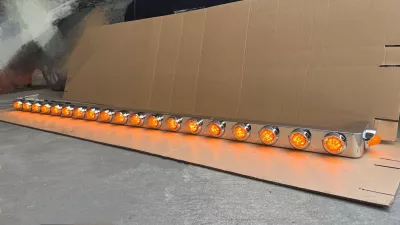 Lightbar Stainless Steel 21 Lamp Torpedo Led Amber