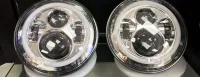LED Angel Eye 7 Inch Headlight H4 Hi/Lo Clear