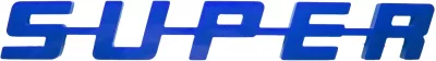 Plastic Emblem Super - Thick Version! - Blue