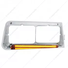 Right-24 Led Headlight Bezel With Glolight For 1989-2009 Freightliner Fld