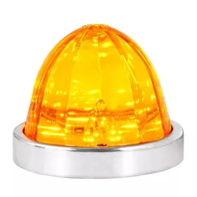 Amber/Am Classic Watermelon Surface Mnt 18Led W/Ss Bezel