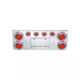 Stainless Rear Tag Plate with Red 4 X 4