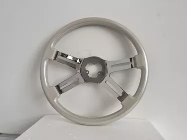 Steering Wheel 4 Spoke Straight Pearl White
