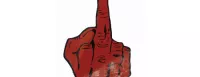 Sticker Red Middle Finger