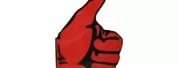 Sticker Thumbs Up Red Left