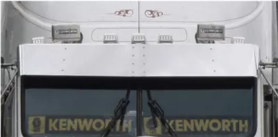 Stainless Steel Sun Visor 11 Inch To Suit Kenworth T400/C509/T600/T650/T658/T659/T900/T950